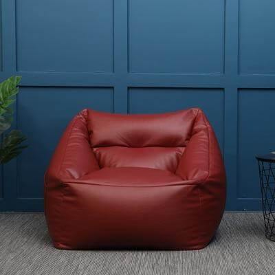 Lazy Sofa Leather Bean Bag - Image 8