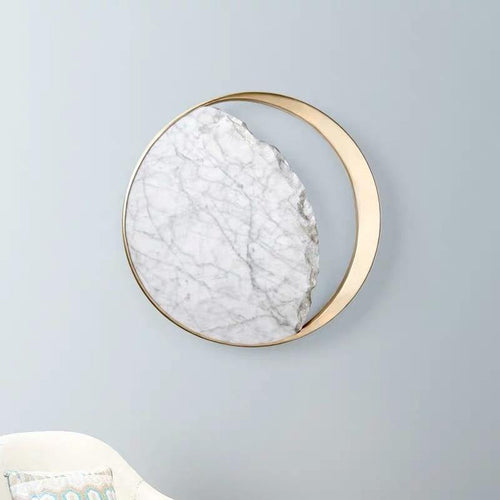 Waning Gibbous Moon Led Marble Wall Lamp - Image 0