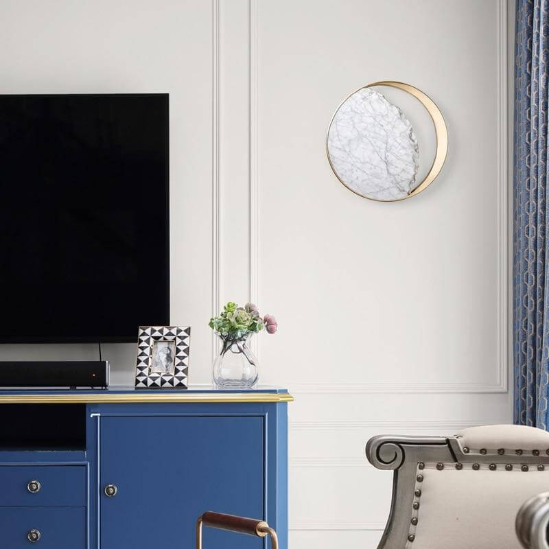 Waning Gibbous Moon Led Marble Wall Lamp - Image 7