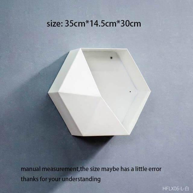 Nordic Geometric Diamond Shelf Wall Vase - Image 15