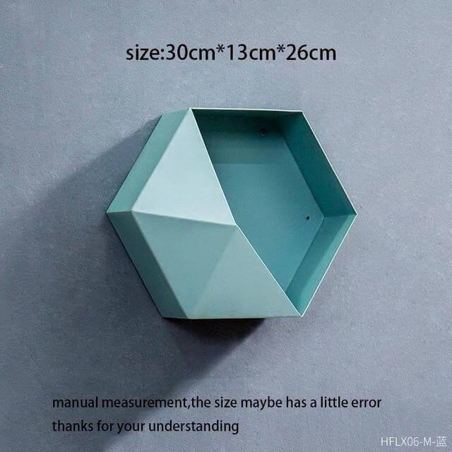 Nordic Geometric Diamond Shelf Wall Vase - Image 12