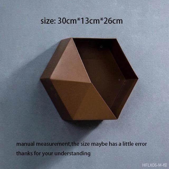 Nordic Geometric Diamond Shelf Wall Vase - Image 18