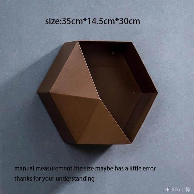 Nordic Geometric Diamond Shelf Wall Vase - Image 13