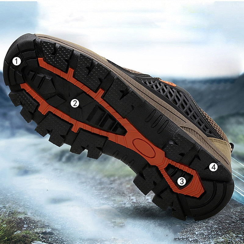 Men Outdoor Comfy Breathable Mountaineer Hiking Shoes - Image 7