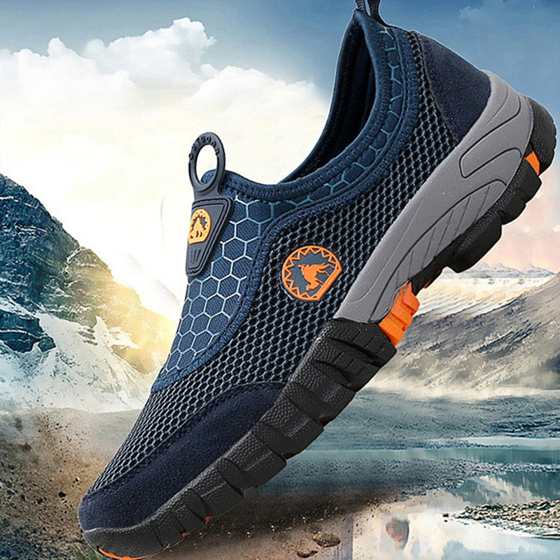 Men Outdoor Comfy Breathable Mountaineer Hiking Shoes - Image 0