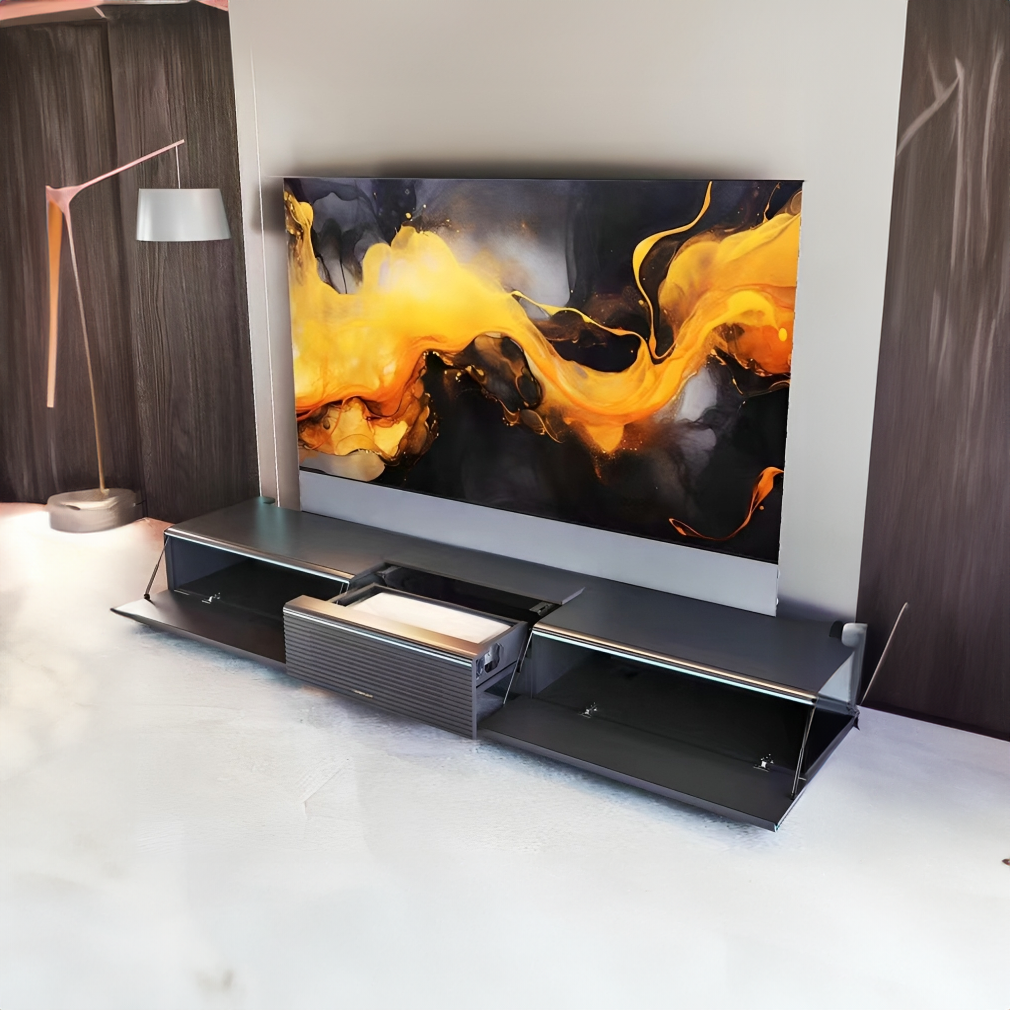 Ultra-Modern Motorized Screen Laser TV Console Cabinet