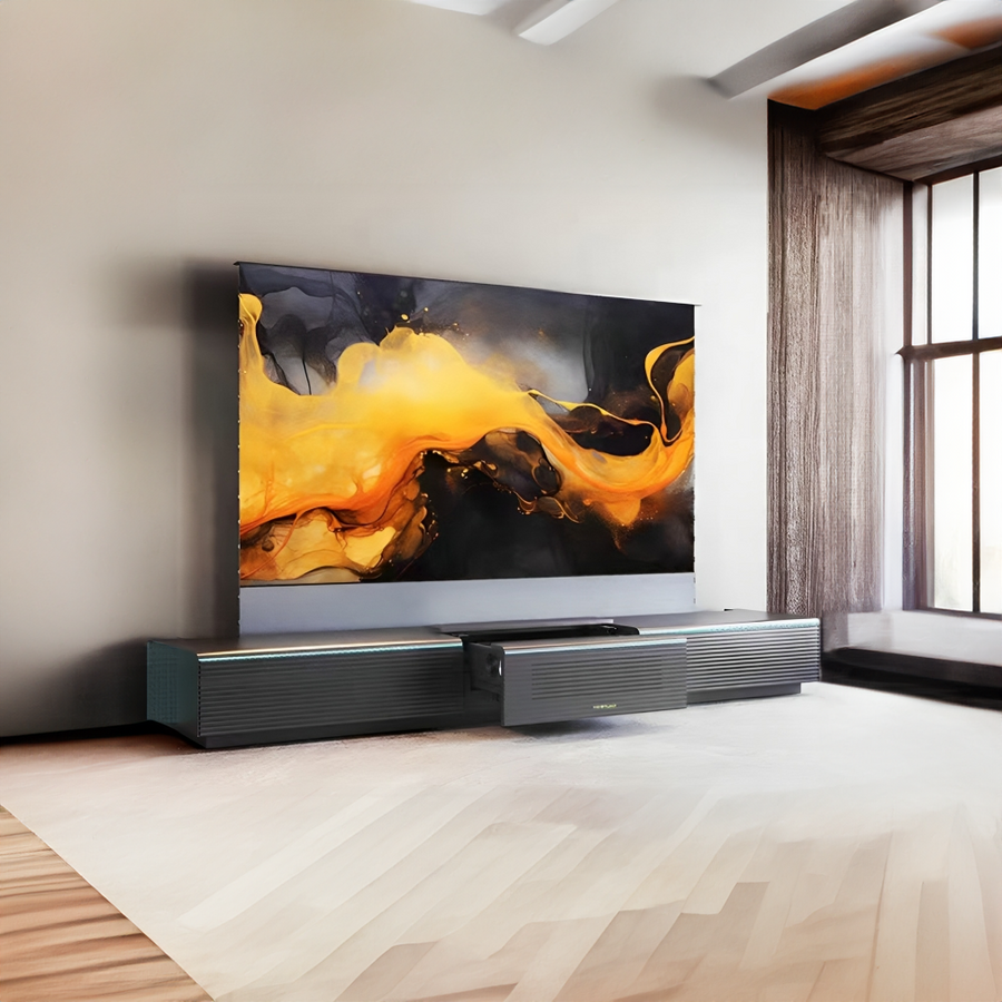 Ultra-Modern Motorized Screen Laser TV Console Cabinet - Image 2