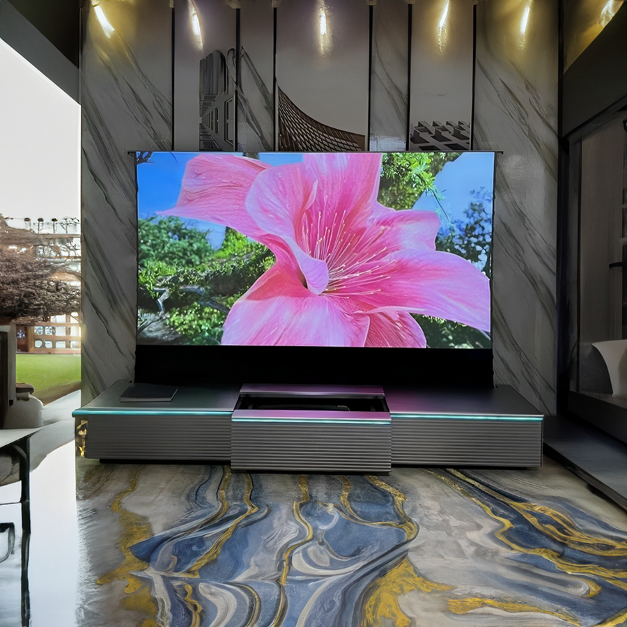Ultra-Modern Motorized Screen Laser TV Console Cabinet - Image 0