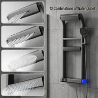 Modern LED Digital Display Thermostatic Piano Keys Shower Set - Image 3