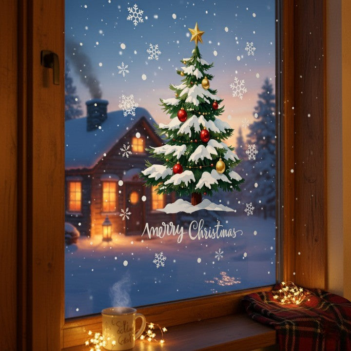 Merry Glow 3D Christmas Tree Sticker - Image 2