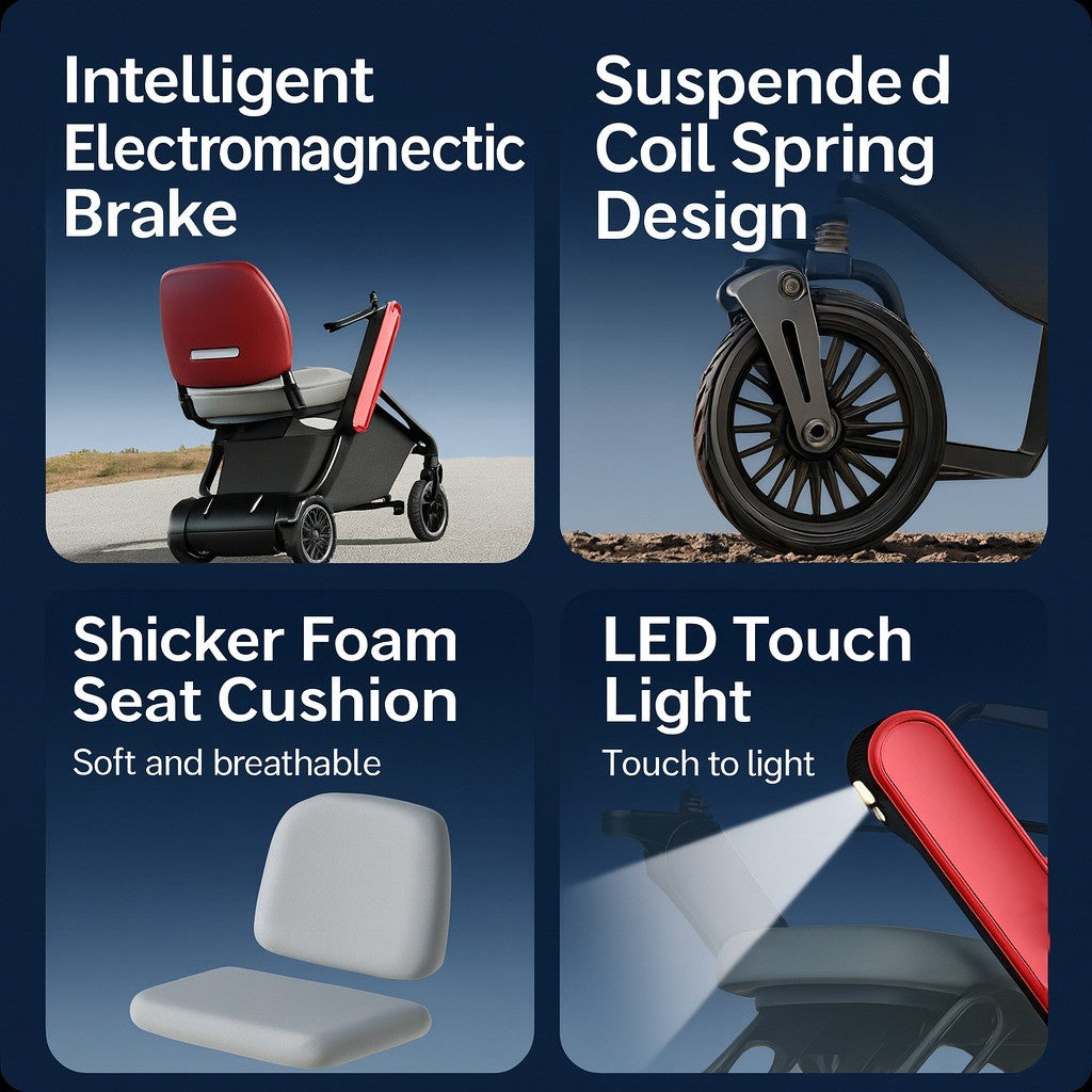 Secure Way Compact Foldable Electric Weather-Resistant Travel Scooter - Image 7