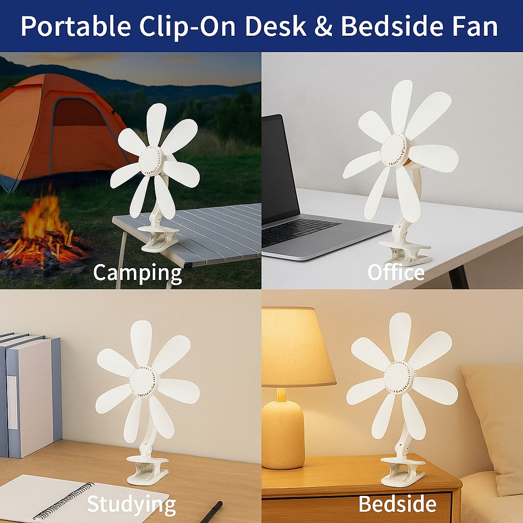 Portable Clip-On Desk & Bedside Fan - Image 4
