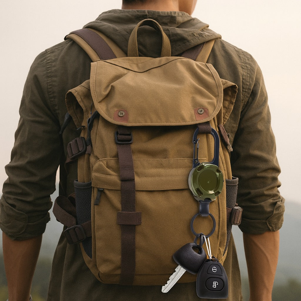 Trail Lock Anti-Lost Retractable Carabiner Keychain - Image 3