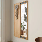 Space Saving Hidden Hanging Hooks Hallway Dressing Mirror