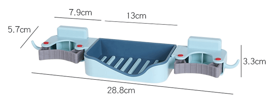 3in1 Wall-Mounted Soap Mop Rack Holder - Image 7