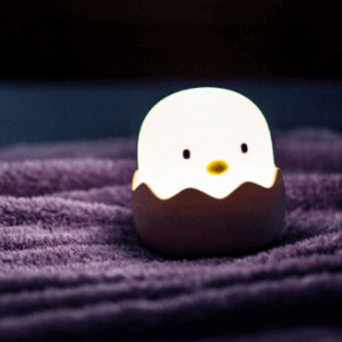 Rechargeable Silicone Chicken Egg Led Night Touch Lamp - Image 1