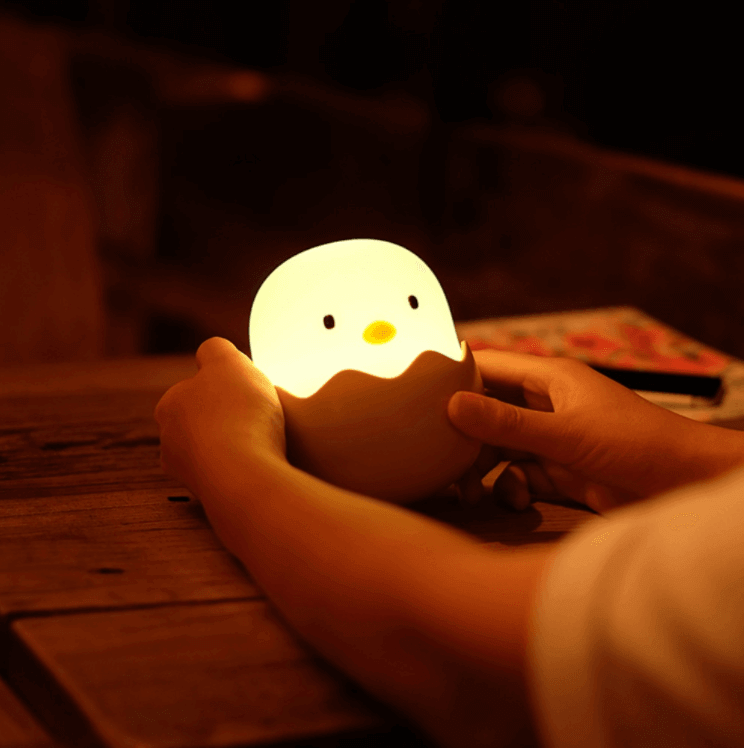 Rechargeable Silicone Chicken Egg Led Night Touch Lamp