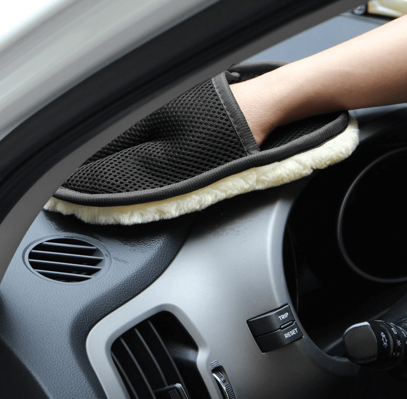 Soft Wool Car  Microfiber Cleaning Gloves - Image 2