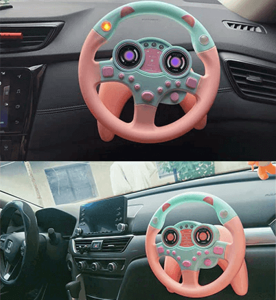 Electric Educational Car Simulation Steering Wheel Toy - Image 0