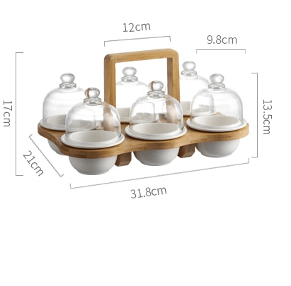 Ceramic Glass Lid Snack Plate - Image 10