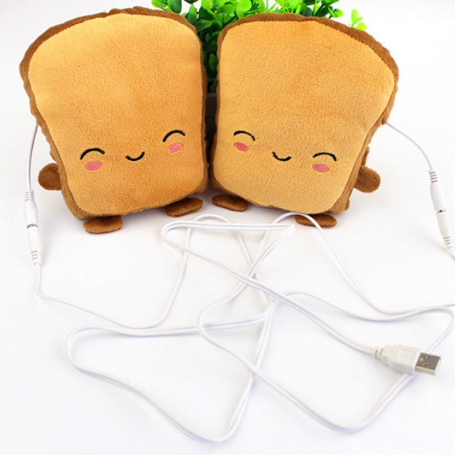Toast Shape Fingerless Hand Warmer Gloves - Image 9