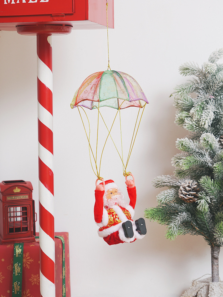 Electric Santa Claus Parachute Christmas Toy - Image 0