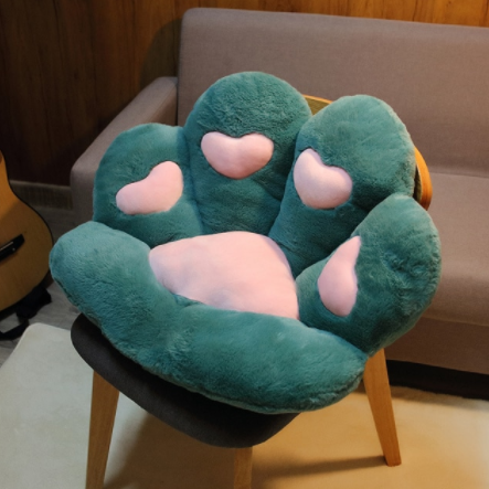 Colorful Cat Paw Plush Seat Cushion - Image 9
