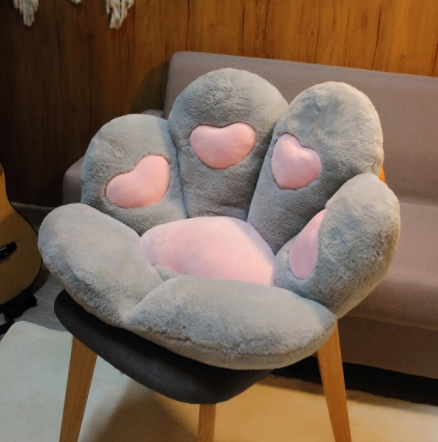 Colorful Cat Paw Plush Seat Cushion - Image 10