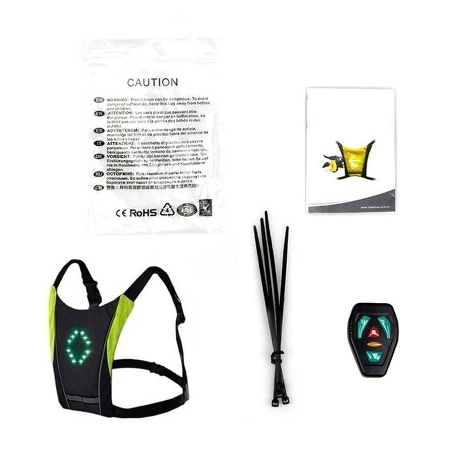 LED Wireless Bike Reflective Signal Vest - Image 4
