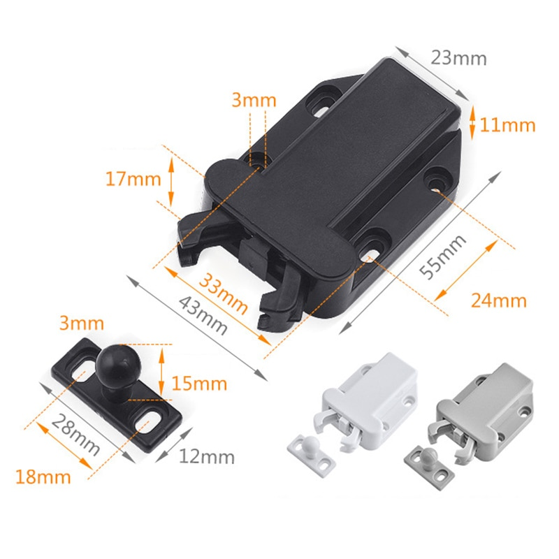 4Pcs Auto Pop-up Cabinet Locks