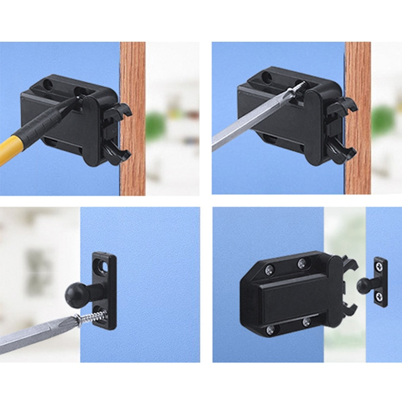 4Pcs Auto Pop-up Cabinet Locks - Image 1