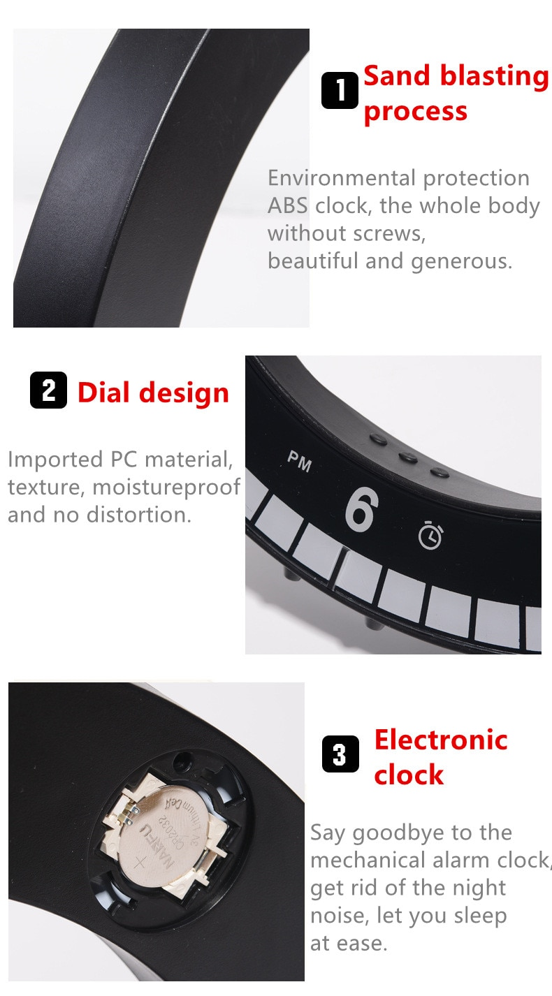 Modern Digital Photoreceptive LED Wall Clock