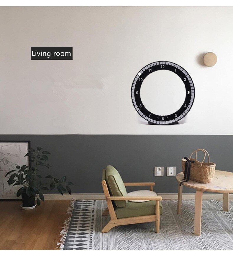 Modern Digital Photoreceptive LED Wall Clock - Image 9