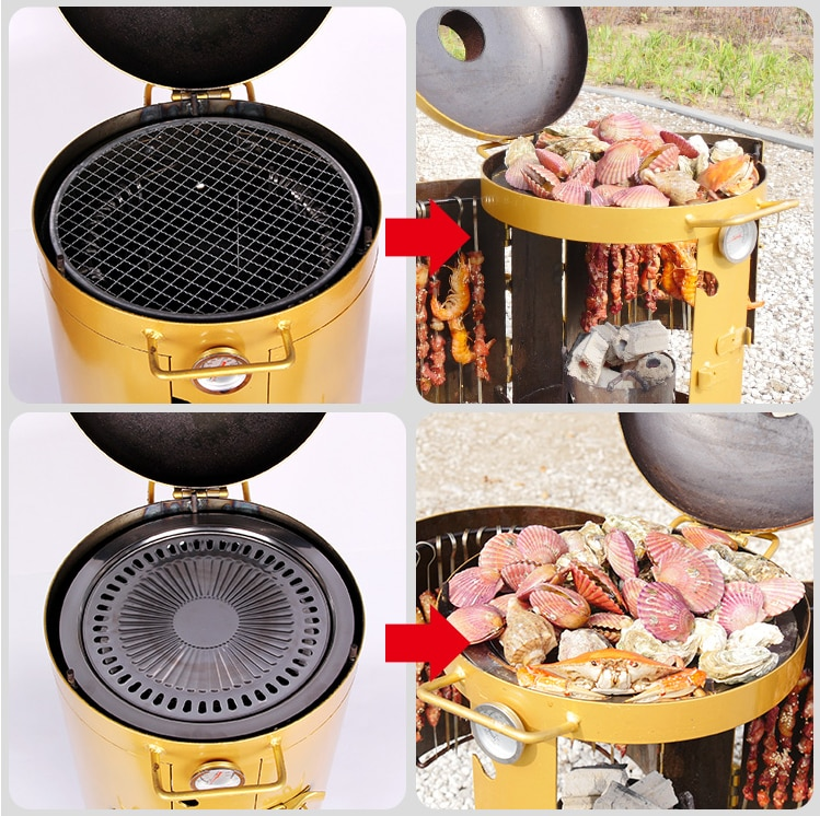 Portable Smokeless All-in-One Camping Grill