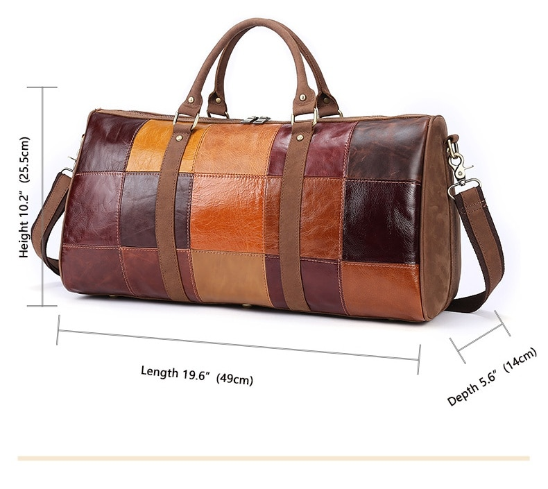 Genuine Leather Vintage High Capacity Travel Bag - Image 1