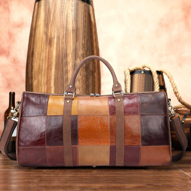 Genuine Leather Vintage High Capacity Travel Bag - Image 0