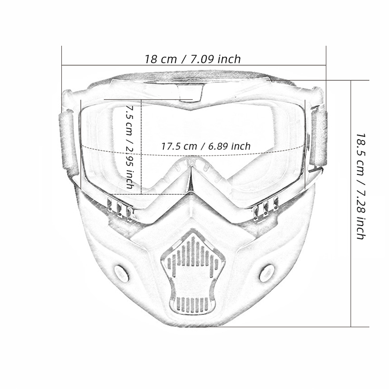 Windproof Motorcycle Snowboard Helmet Goggles - Image 1