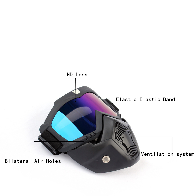 Windproof Motorcycle Snowboard Helmet Goggles - Image 3