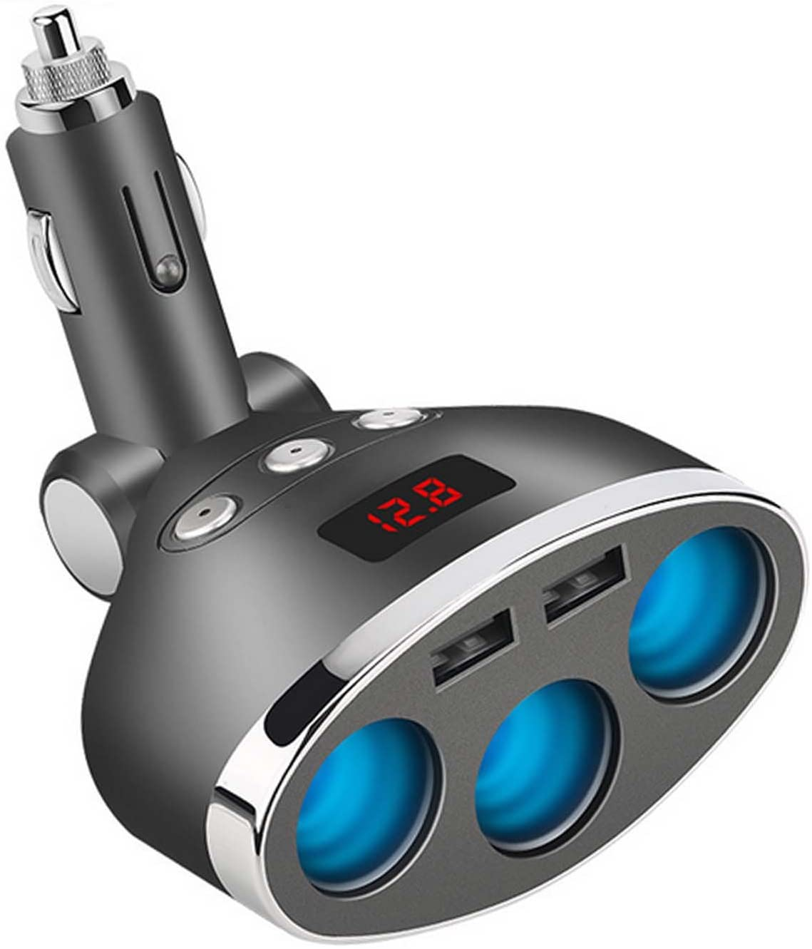 3in1 Dual USB Port Car Lighter Socket Splitter