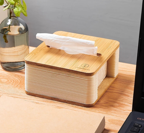 Nordic Bamboo Foldable Tissue Box - Image 0