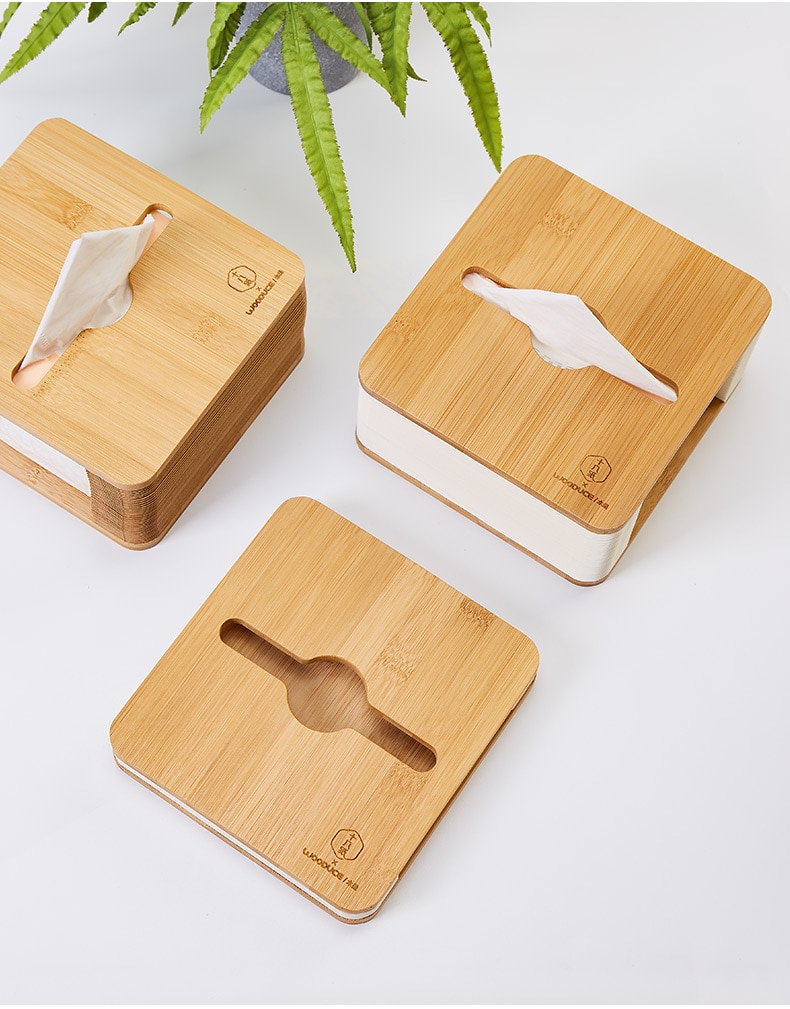 Nordic Bamboo Foldable Tissue Box - Image 1