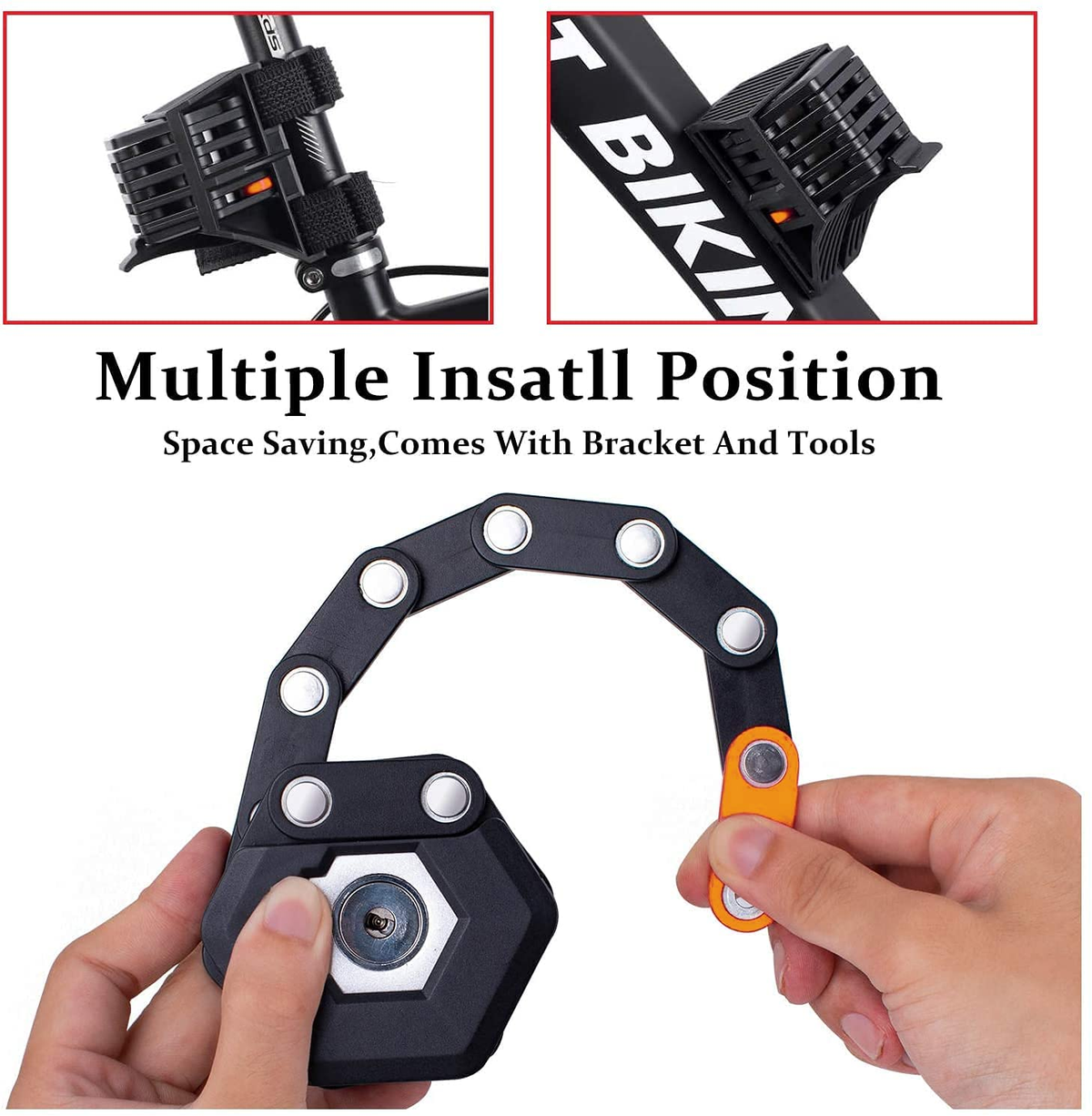 Anti-Theft Foldable Bike Chain Lock