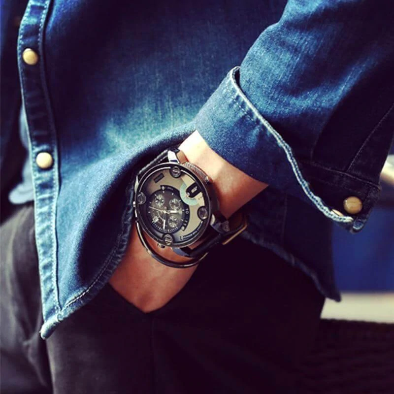 Army Leather Belt Sport Watch - Image 1