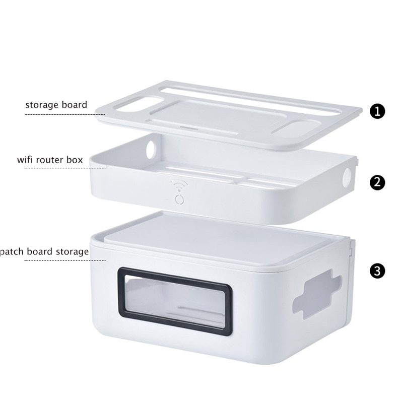 Wall-Mounted Wifi Cable Socket Storage Organizer Box - Image 6