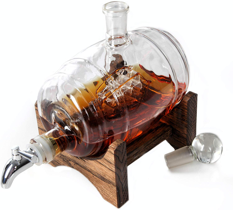 Creative Barrel Ship Whiskey Decanter - Image 8