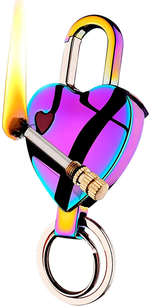 Stylish Heart Permanent Keychain Match Lighter