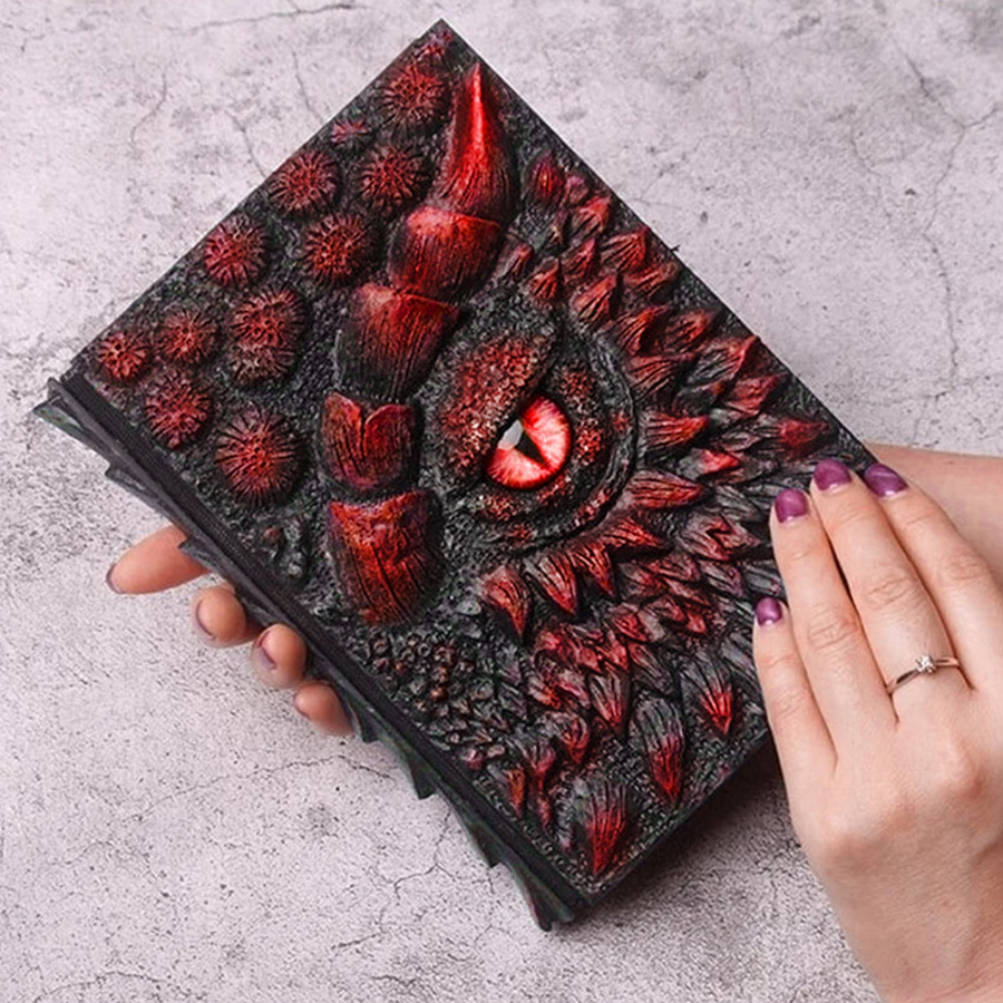 Vintage 3D Dragon Notebook - Image 1