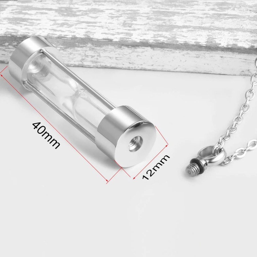 Memory Hourglass Glass Necklace - Image 3