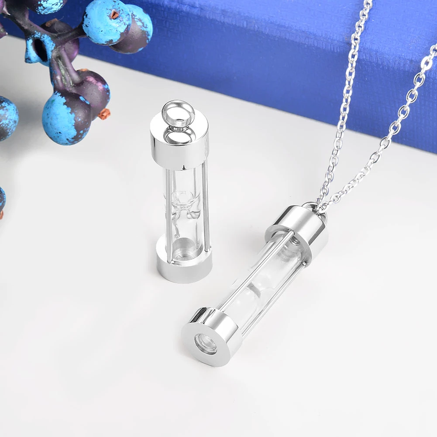 Memory Hourglass Glass Necklace - Image 2
