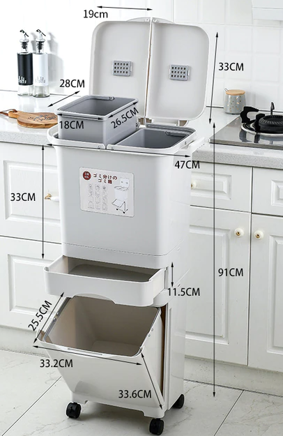 Large Capacity Multi Layers Garbage Trash Can - Image 10